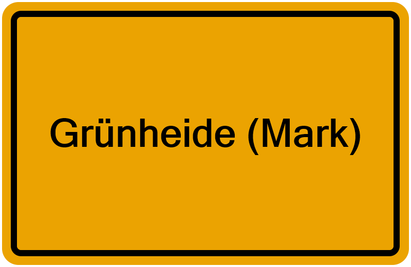 Handelsregisterauszug Grünheide (Mark)